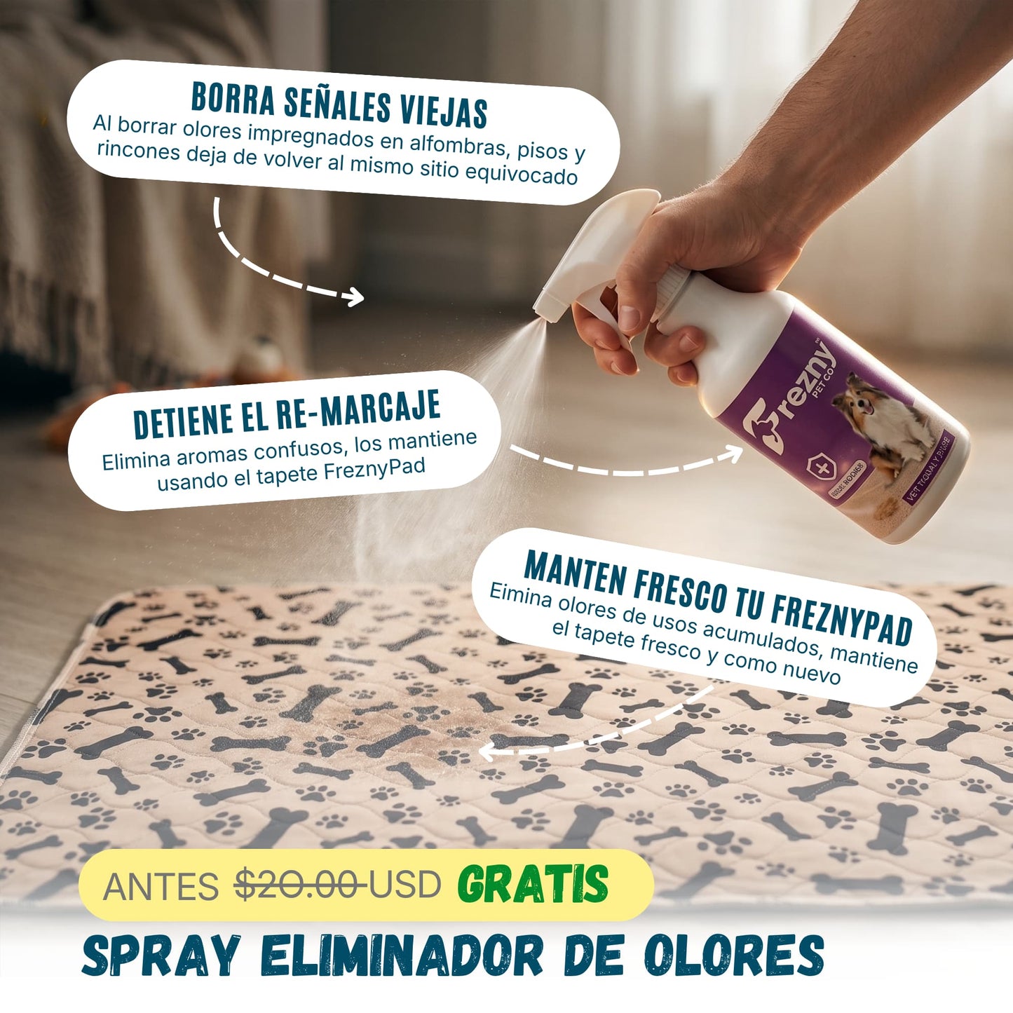 FreznyPad™ - El Último Tapete Que Tu Perro Va A Usar
